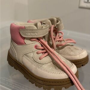 Carter's Kids Cream and Pink Boots